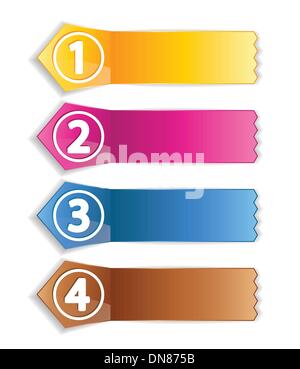 set of three color of labels Stock Vector Image & Art - Alamy