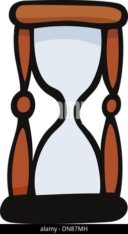 hourglass clip art cartoon illustration Stock Vector