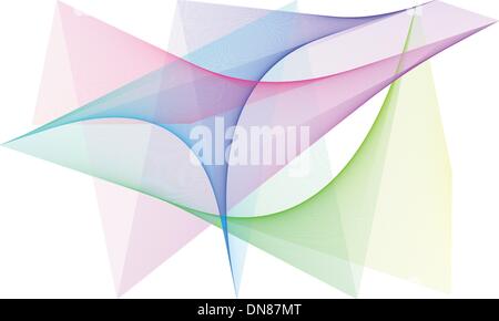 colorful abstract shapes in motion Stock Vector