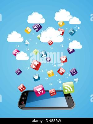 Cloud storage concept. Stock Vector