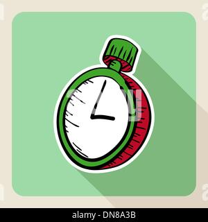 Hand drawn real estate concept watch. Stock Vector