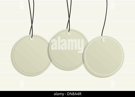 Hanging school badges elements. Stock Vector