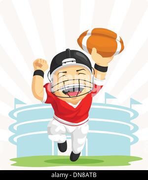 mean cartoon football player