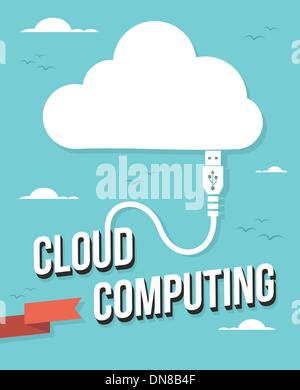 Cloud computing concept Stock Vector