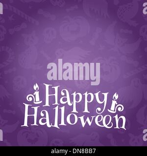 Happy Halloween greeting vector card Stock Vector