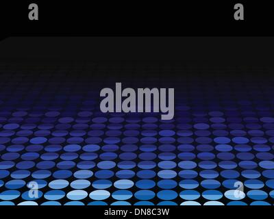 Halftone Background in Perspective. Stock Vector