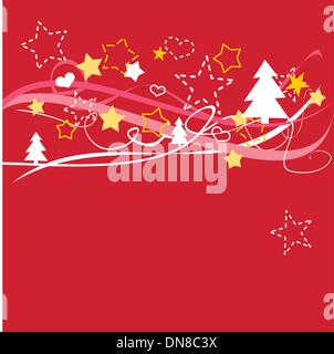 Christmas vector card or invitation for party with Merry Christmas wishes in espanol: Feliz Navidad Stock Vector