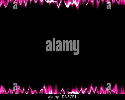 Sound waves oscillating on black. EPS 10 Stock Vector