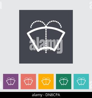 Car flat icon wiper. Stock Vector