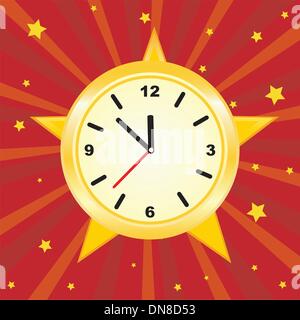 Vector old vintage clock face Stock Vector