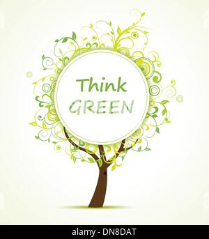 Think Green Stock Vector