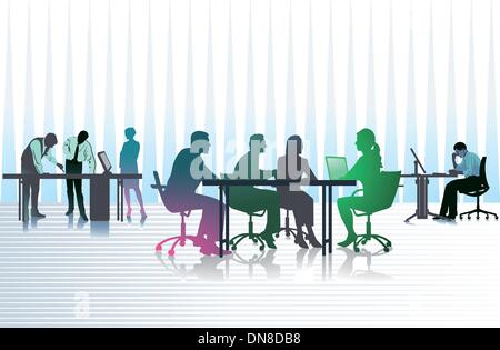 Business people in office Stock Vector