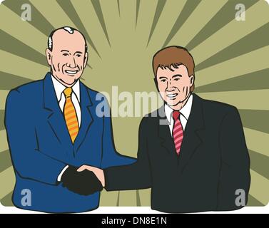 Businessmen Shaking Hands Stock Vector
