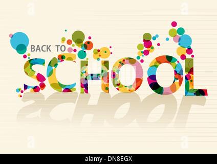 Back to school colorful circles EPS10 background file. Stock Vector