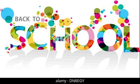 Back to school colorful circles EPS10 background file. Stock Vector