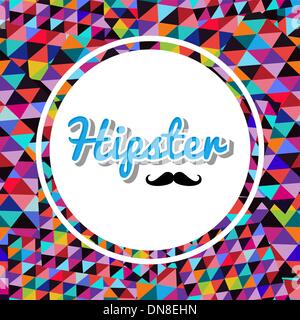 Retro hipsters trendy triangle pattern design. Stock Vector