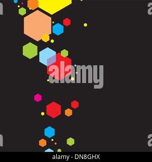 Color abstraction on a black background Stock Vector