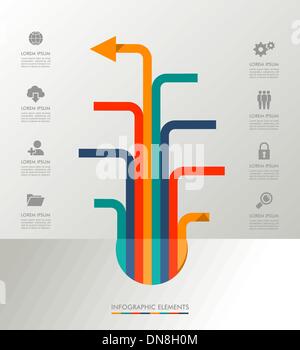Infographic template graphic elements illustration. Stock Vector