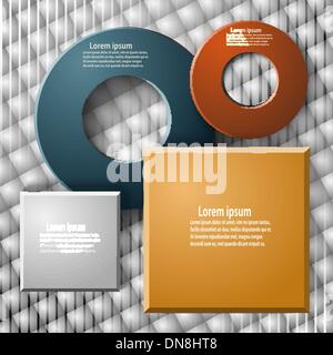 Set of elements for web design and infographics on a geometric b Stock Vector