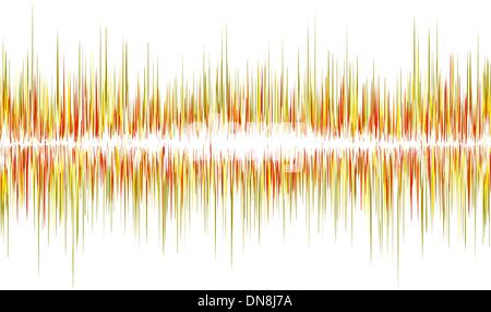 Sound waves on black background. EPS10 Stock Vector