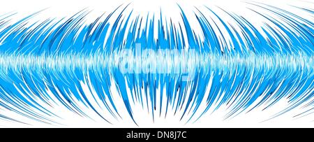 Sound waves oscillating on black. EPS 10 Stock Vector