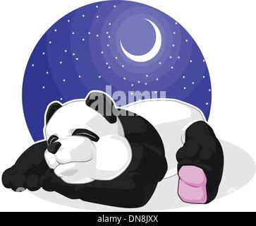 Panda Sleeping Stock Vector