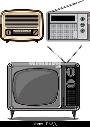 Digital mass media objects color simple flat icon set collection, isolated  Stock Vector Image & Art - Alamy