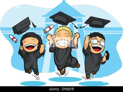 Cartoon Graduation Celebration Stock Vector Image & Art - Alamy