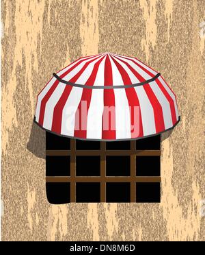 Window with awning Stock Vector
