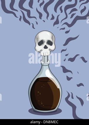 Bottle of Death Poison Stock Vector
