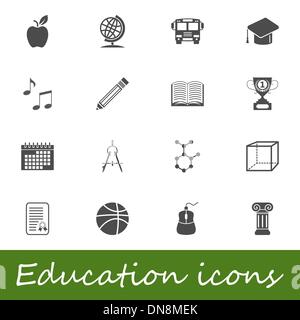 Education icons Stock Vector