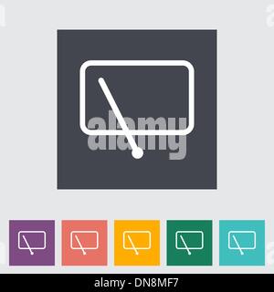 Car flat icon wiper. Stock Vector
