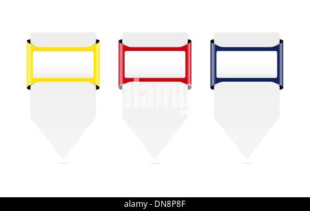 fresh color arrows with blank tag Stock Vector