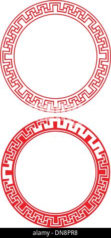 Chinese Circle Ornament Stock Vector