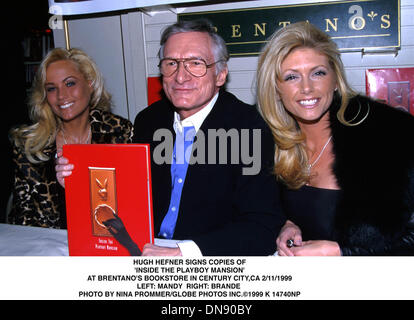Feb. 11, 1999 - K14740NP: HUGH HEFNER SIGNS INSIDE THE PLAYBOY MANSION ...