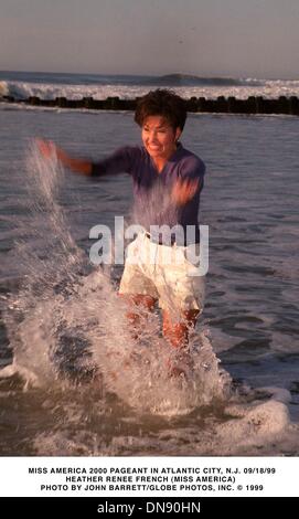 Sept. 18, 1999 - MISS AMERICA 2000 PAGEQANT IN ATLANTIC CITY, N.J .09/18/99.HEATHER FRENCH ( MISS AMERICA). JOHN BARRETT/   1999.(Credit Image: © Globe Photos/ZUMAPRESS.com) Stock Photo