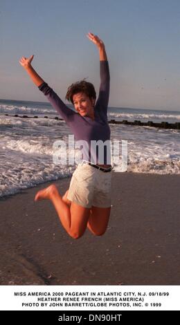 Sept. 18, 1999 - MISS AMERICA 2000 PAGEQANT IN ATLANTIC CITY, N.J .09/18/99.HEATHER FRENCH ( MISS AMERICA). JOHN BARRETT/   1999.(Credit Image: © Globe Photos/ZUMAPRESS.com) Stock Photo