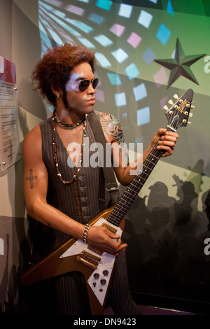 Lenny Kravitz wax figure in the Madame Tussauds Amsterdam in the Netherlands. Stock Photo