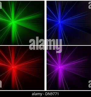 Laser Rays Set Stock Vector