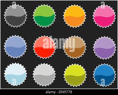 Set of empty vector tags for price or another design. Stock Vector