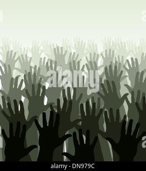 Hand sea Stock Vector