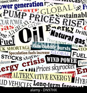 Energy headlines tile Stock Vector