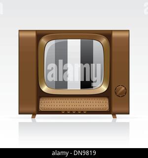 Retro TV isolated on white Stock Vector Image & Art - Alamy