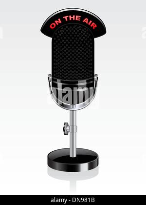 Retro microphone Stock Vector