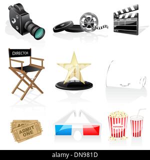 Cinema icons Stock Vector