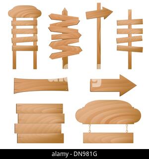 Wooden signs Stock Vector