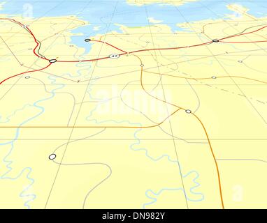 Angled map Stock Vector