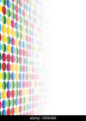 Halftone Background in Perspective. Stock Vector