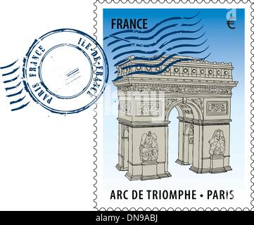 Postmark from France Stock Vector