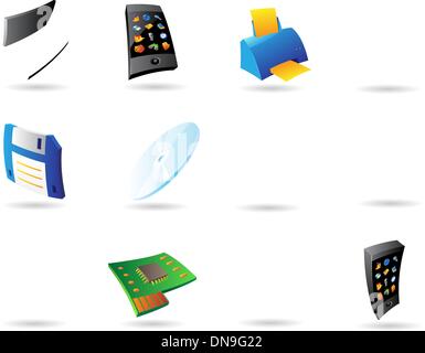 Icons for computer and devices Stock Vector